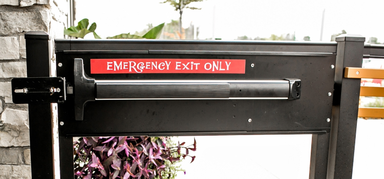 emergency push bar installation in La Habra