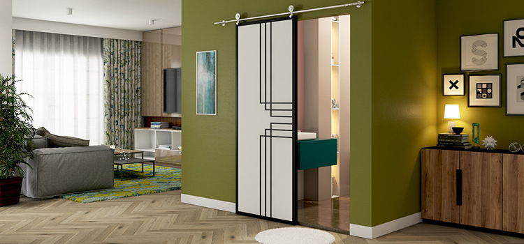sliding bathroom door installation in La Habra